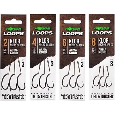 Korda Návazec Loop Rigs Klor veľ.4 30lb 3ks
