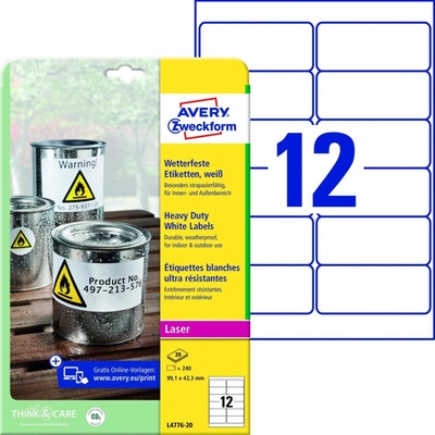 Avery Zweckform Etikety odolné vůči počasí 99,1x42,3mm
