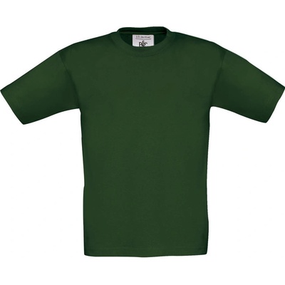 B&C dětské tričko Exact 150 kids t shirt lahvově zelená
