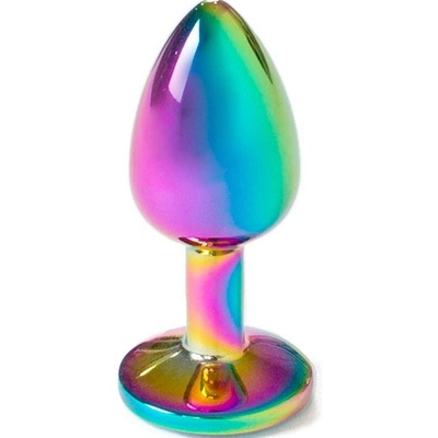 Secret Play Metal Butt Plug Rainbow Small Size 7 Cm