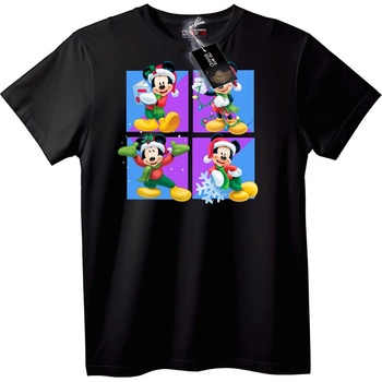 NOONEBRAND Тениска Mickey - Коледна - S, White