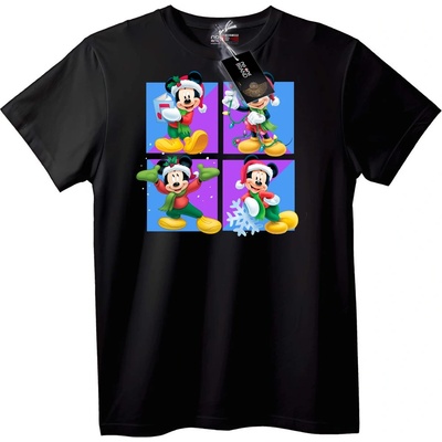 NOONEBRAND Тениска Mickey - Коледна - S, White