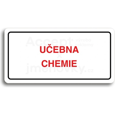 ACCEPT Piktogram UČEBNA CHEMIE - bílá tabulka - barevný tisk