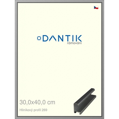 DANTIK rám na obraz 30 x 40 Šedá leská