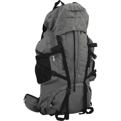 vidaXL Туристическа раница, сива, 80 л, Оксфорд плат (4009968)