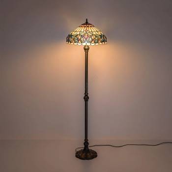 Brilagi - Tiffany витражна подова лампа LUISA 2xE27/60W/230V (BG4820)