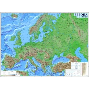 Mapmedia Европа - физикогеографска карта 1 / 3 200 000