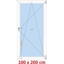 Soft Plastové okno 100x200 cm, otváravé a sklopné