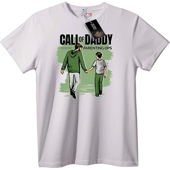 NOONEBRAND Тениска Зов на Татко Родителски Операции - 2XL, White