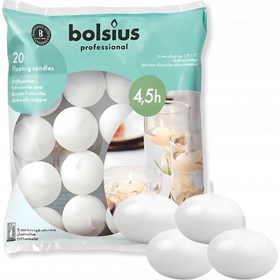 Bolsius Plovoucí bílá 20 ks – Zboží Dáma