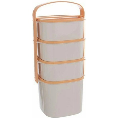 jídlonosič 4D (1x2,0l+3x1,15l) ALMI plus, čtverc., plast