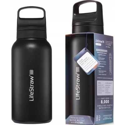 LifeStraw Go 2.0 Steel Black LGV41SBKWW 1l