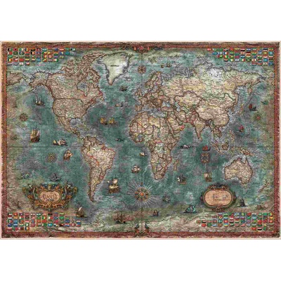 Educa - Puzzle Historical World Map - 8 000 piese