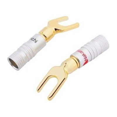 Nakamichi N0515FN Vidlička / Spade plug , zlacený barevná varianta Černá