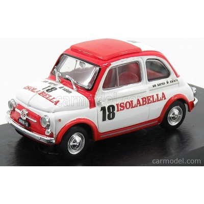 Brumm Fiat Nuova 500d Amaro Isolabella 1960 Bílá Červená 1:43