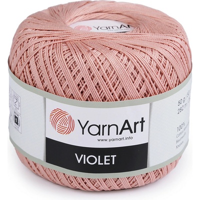 Bavlněná příze háčkovací Violet 50 g Varianta: 4 (4105) pudrová, Balení: 1 ks 49661/121013/230960