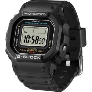 Casio Мъжки Часовник Casio G-SHOCK DWN-5600-1ER The Origin с Полимерен Корпус и Каишка, LED Подсветка и Водоустойчивост 200 м Часовници