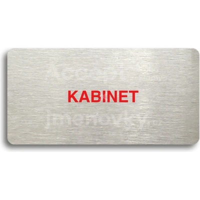 ACCEPT Piktogram KABINET - stříbrná tabulka - barevný tisk bez rámečku