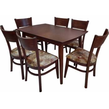 Bogdan Furniture Direct Комплект маса Malibu + 6 стола Malibu