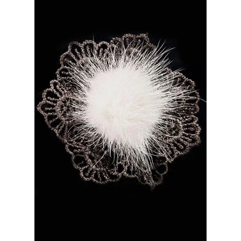 Image 1 of Dannyra Пръстен или брошка с бял пух и дантела Dannyra Jewels