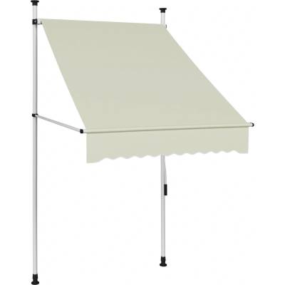 vidaXL Ručně zatahovací markýza 100 cm krémová