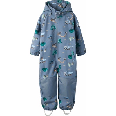 Dětská softshellová kombinéza Name It Alfa work flint stone – Zboží Mobilmania