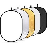 NEEWER 5 in 1 Reflector 31"x47"/80x120cm Light Reflector for Photography - Silver - Gold - Black - White Diffuser for Studio and Outdoor Lighting - 10071555 (10071555)