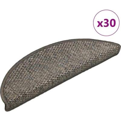 vidaXL Samolepicí rohože na schody Sisal-Look 30 ks šedo-béžové