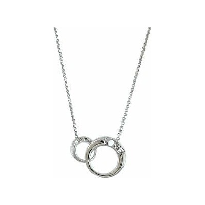 InfinitySilver Strieborný náhrdelník prepojené krúžky 202102643