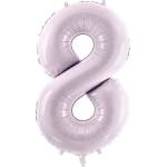 Party Deco Фолиев Балон Цифра, Светло Лилаво, 72 см - 8 (fb230g-8-014)