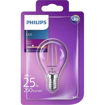 Philips LED žiarovka FILAMENT E14 2W=25W 2700K
