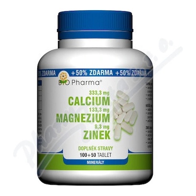 Calcium 333mg+Magnezium 133mg+Zinek 8mg 100+50 tabliet