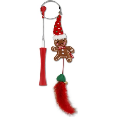 Gigwi Vianočná teleskopická udica s perím 18-77 cm