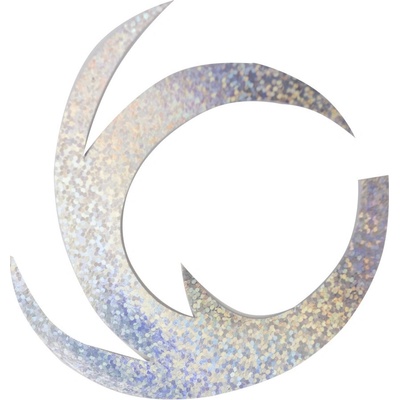 Pacchiarini Ocásky Dragon Tails Holographic Silver Délka: 6cm, Počet kusů: 6ks, Velikost: M