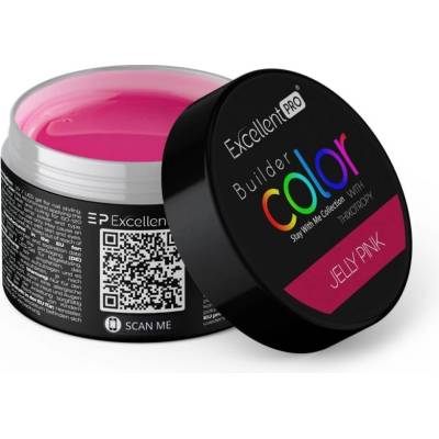 Excellent Pro Tixotropní gel na nehty s effektem Jelly pink 15g