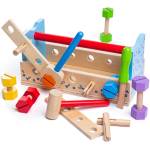 Bigjigs Toys - Дървен детска работна маса за игра с детски инструменти