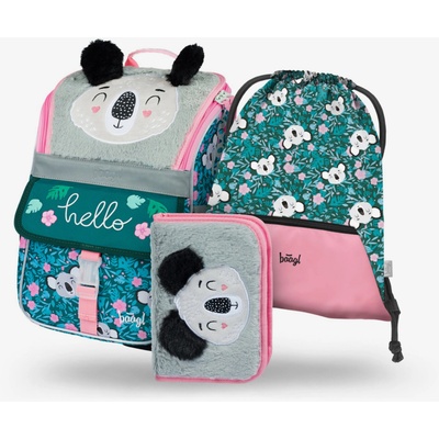 BAAGL Ученически комплект Green Zippy - куфарче, моливник, чанта Baagl Baby Koala BAAGL | Zelen | Момичешки | ЕДИН РАЗМЕР