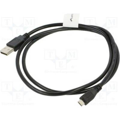 Lanberg CA-USBM-10CC-0010-BK USB 2.0, USB A vidlice,USB B micro vidlice, zlacený, 1m