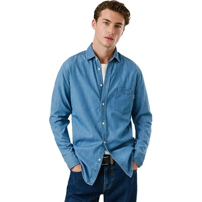 Риза с дълъг ръкав Pepe jeans Classic Denim Slim long sleeve shirt - Blue (Denim 4C0)