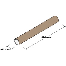 NAKUPIM.SK Papierový tubus s plastovými viečkami 970 mm