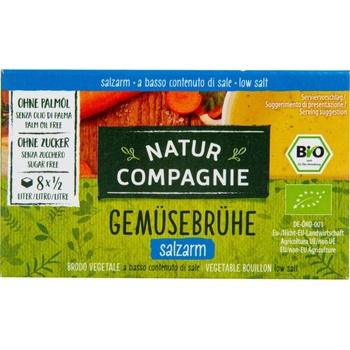 Natur Compagnie Bio Bujon zeleninový kostky s nízkým obsahem soli 68 g