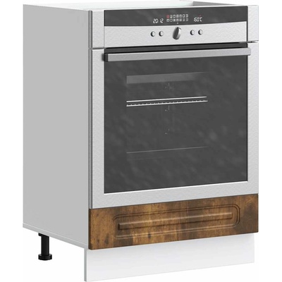 vidaXL Шкаф за фурна, Kalmar, опушен дъб, инженерно дърво (853522)