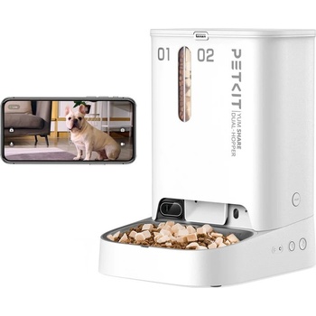 PetKit Yumshare Dual Hopper 5 L Šikovný dávkovač krmiva prepojenie s aplikáciou P591