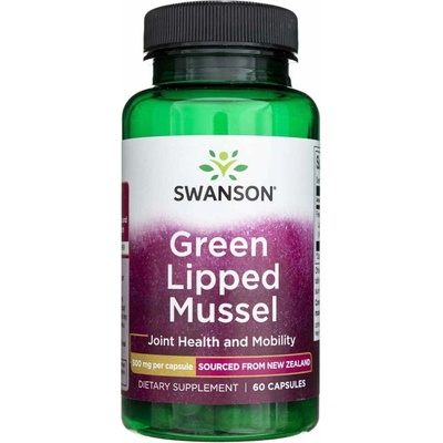 Swanson Slávka Zelenoústá Green Lipped Mussel 500 mg 60 kapsúl