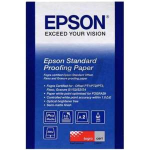 Epson Standard Proofing Paper S045006 C13S045006, 205 g/m2, A2, 50 бр. , полуматов, мастиленоструен, бял, фотохартия (C13S045006)