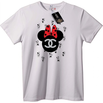 NOONEBRAND Тениска Минни Маус x Chanel Лого - 2XL, Black