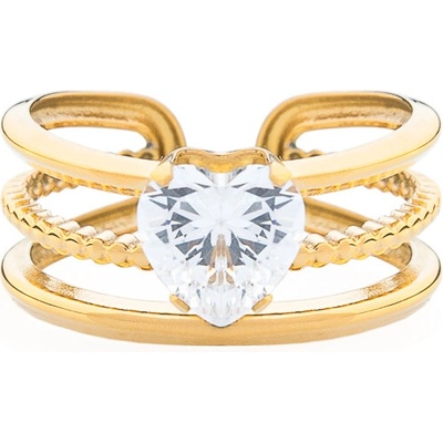 franco bene Promise ring se srdíčkem pozlacený 921