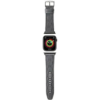 Karl Lagerfeld Каишка Karl Lagerfeld Saffiano Monogram за Apple Watch 38/40/41mm, сребриста (KXG0079616)