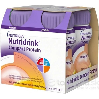 Nutridrink Compact Protein Broskyňa/mango 4 x 125 ml