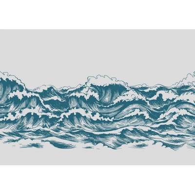 Postershop Fototapeta vliesováMalované vlny, rozměry 254x184 cm